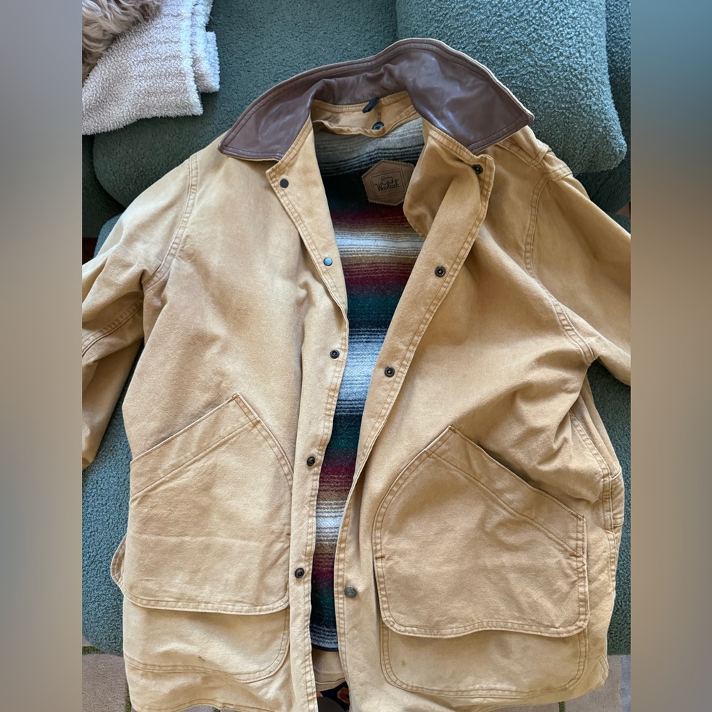 Men's canvas jacket with detachable lining